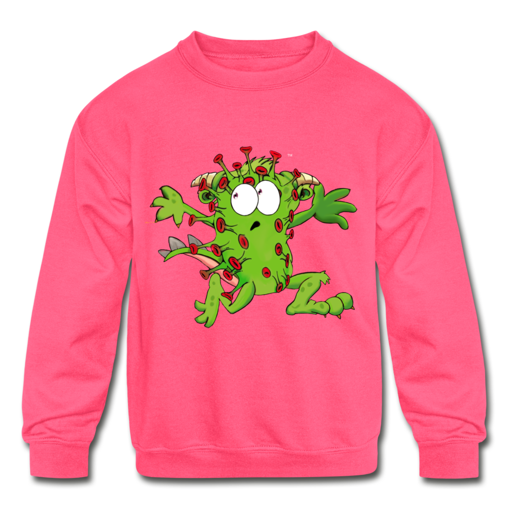 Kids' Crewneck Sweatshirt - neon pink