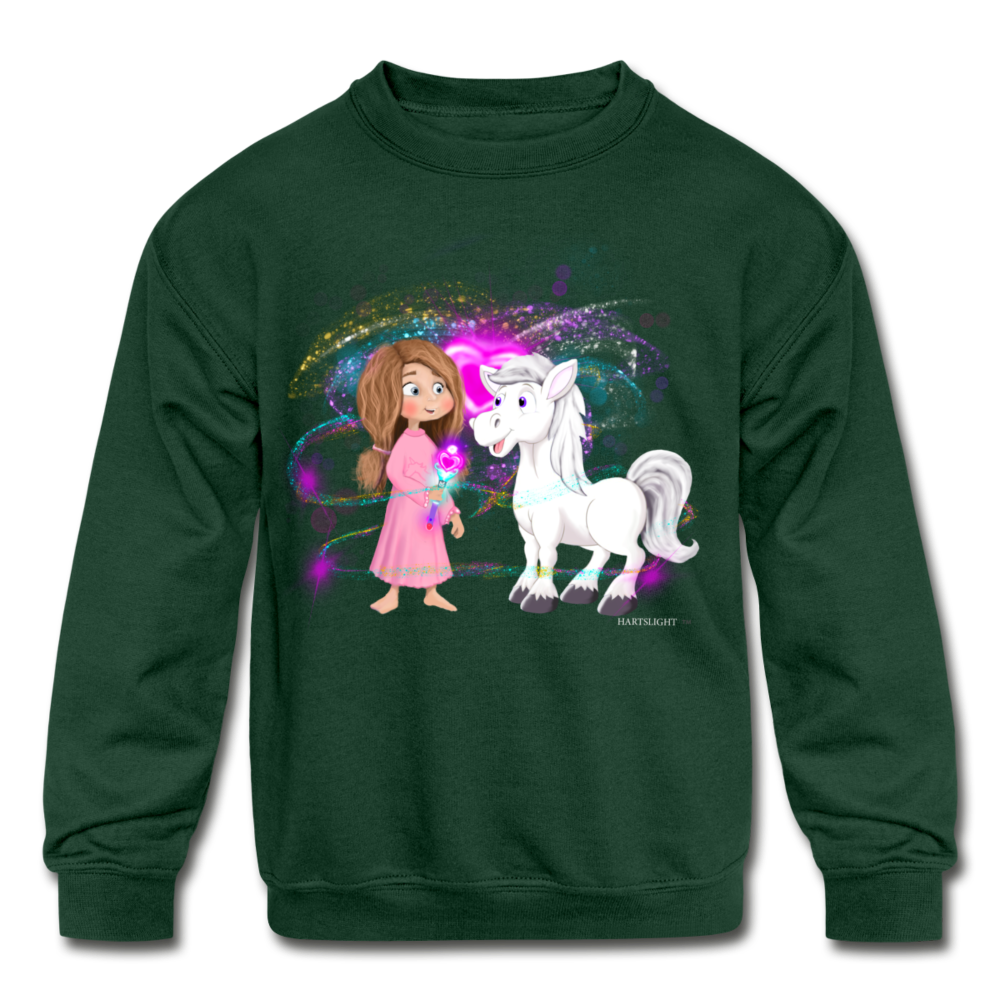 Kids' Crewneck Sweatshirt - forest green