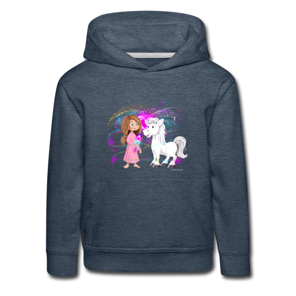 Kids‘ Premium Hoodie - heather denim