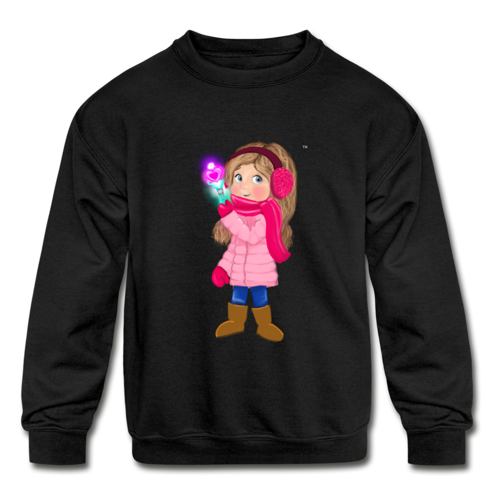 Shae  Kid's Crewneck Sweatshirt - black