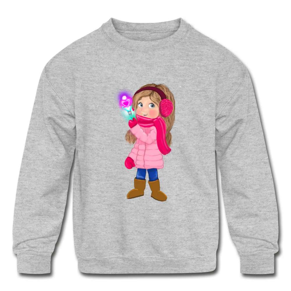 Shae  Kid's Crewneck Sweatshirt - heather gray