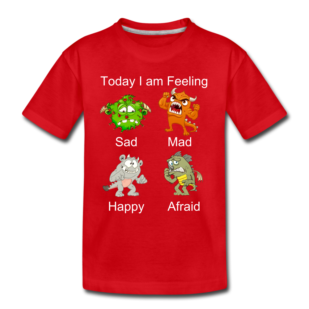 Kids' Today I am Feeling T-Shirt - red