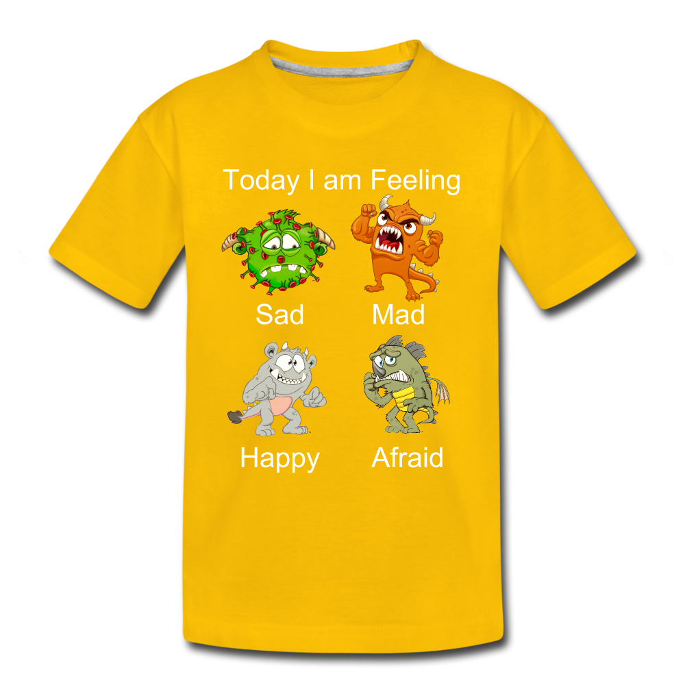 Kids' Today I am Feeling T-Shirt - sun yellow