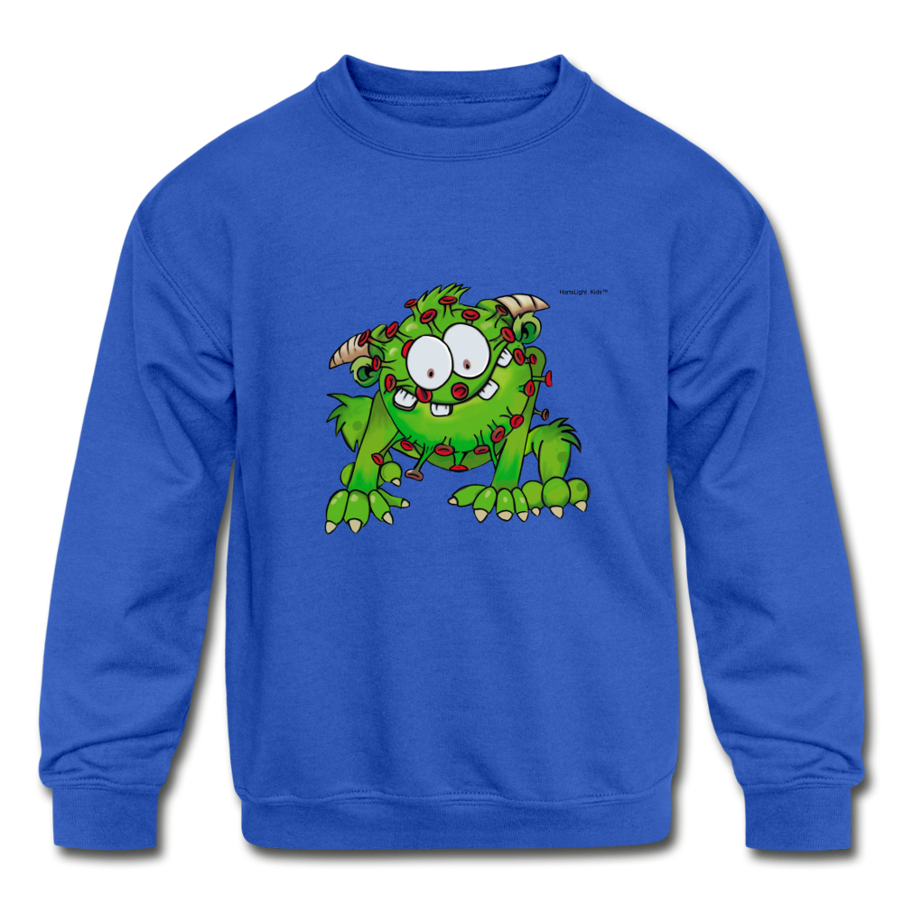Covid Monster Kids' Crewneck Sweatshirt - royal blue