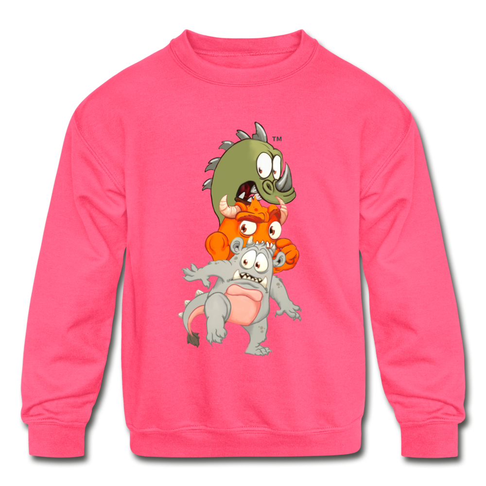 Kids' Crewneck Sweatshirt - neon pink