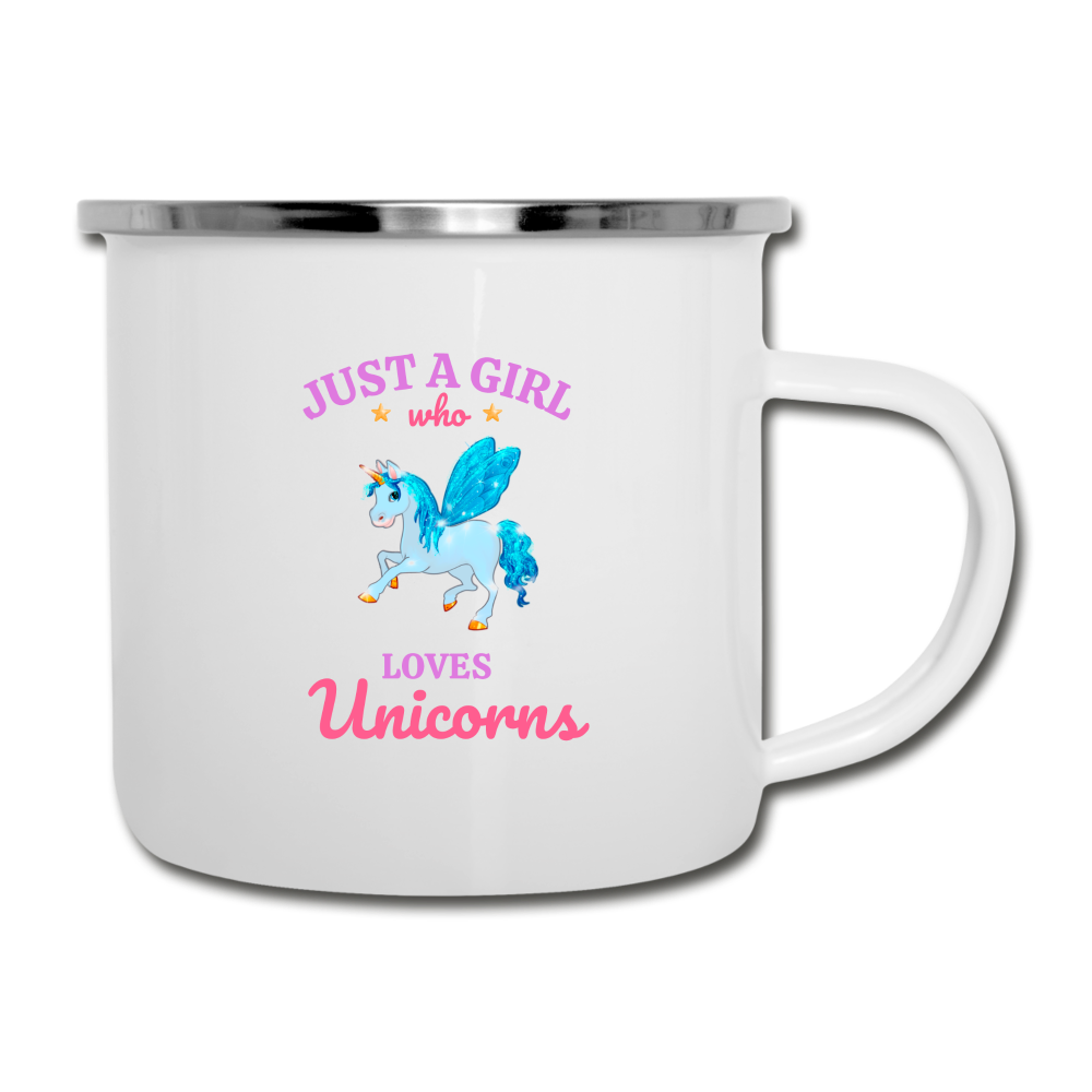 Just a Girl who loves Unicorns - white