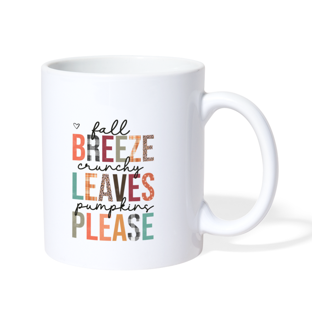 Hello Fall, Home Gifts - Fall and Spooky Season Mug Decor - Halloween Season Mug - Coffee Lover Gift Copy - white